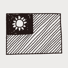 Taiwan flag doodle