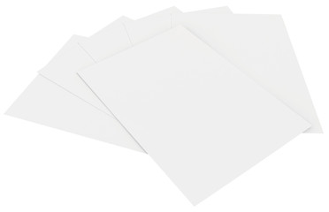blank white paper sheets stacked in the order