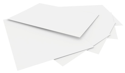 Stack of blank white sheets