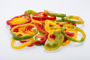 sweet pepper isolated on white background