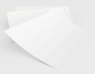 Stack of blank white sheets