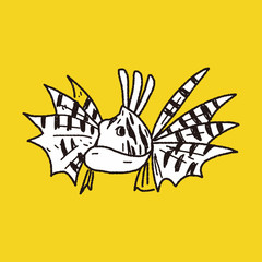 Tropical fish doodle