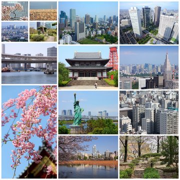 Tokyo, Japan - travel collage