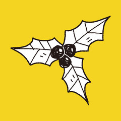 Poinsettia doodle drawing