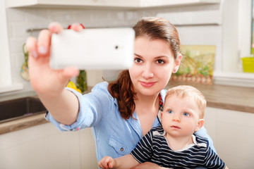 Selfie with my little son