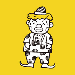 clown doodle drawing