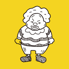 clown doodle drawing