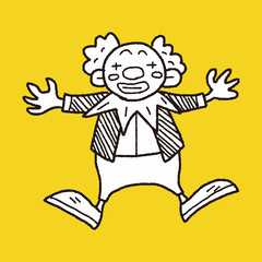 clown doodle drawing