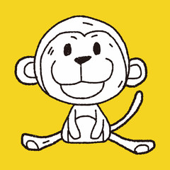 Chinese Zodiac monkey doodle drawing