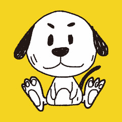 Chinese Zodiac dog doodle drawing