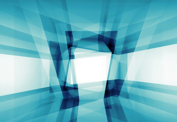 Obraz premium Abstract blue 3 d interior background