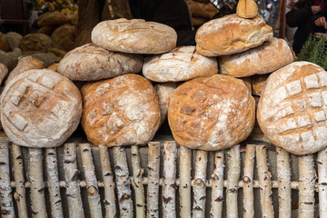  The  loaf of rustic bread traditionally roasted.