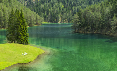 lake in the forest in Austria