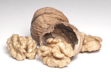 Walnuts Isolated on White Background