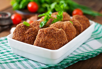 Juicy delicious meat cutlets