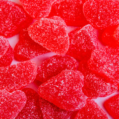  heart-shaped jelly candies