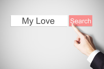finger pushing websearch button my love