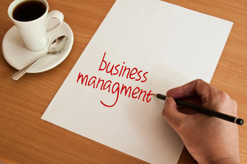 concept business  avec écriture business management