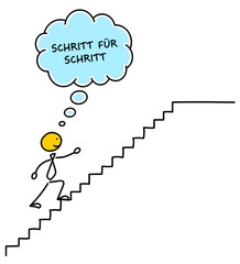 Strichmännchen Treppe Weg