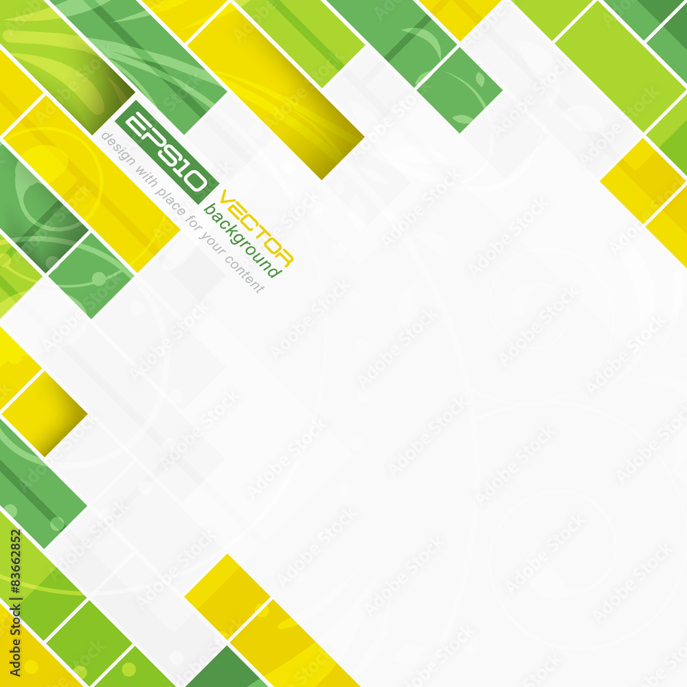 Poster abstract vector background with floral pattern