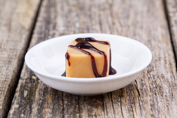 Tasty toffees on a white background.