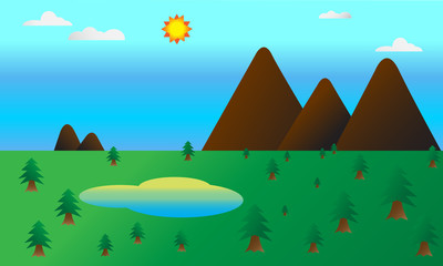 moutain landscape vector