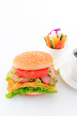 美味しそうなハンバーガー