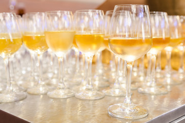 White wine glasses
