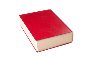 Red dictionary closeup