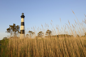 Bodie Lighthouse and Salt Marsh Grass