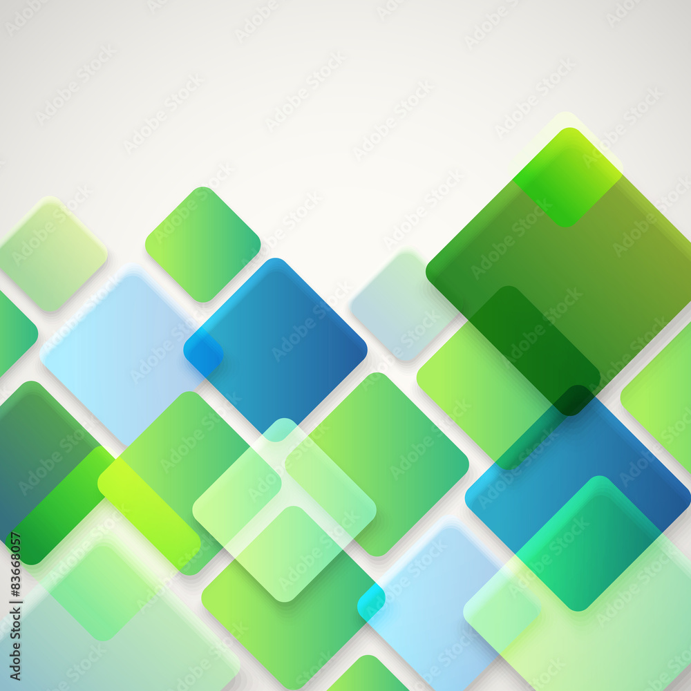 Poster Abstract vector background of different color squares. Design co