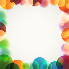 Abstract vector background of different color circles. Design co