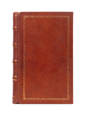 Leather bound vintage book cover