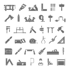Black Icons - Traditional Woodworking Tools
