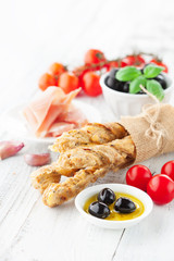 Grissini bread sticks