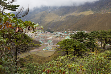 Khunde village view,  Neapl.