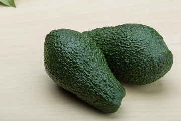 Fresh ripe green avocado