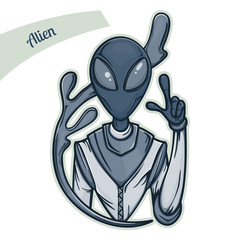 Sticker Alien