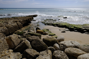 Fototapeta na wymiar Küste am Atlantik bei Luz, Algarve Portugal