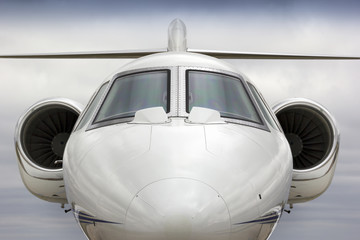 Graphic nose on perspective of  business or private jet