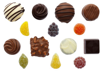 Sweets Mixed Chocolate and Fruit Pastilles