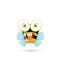 cartoon cute bright baby bee. vector