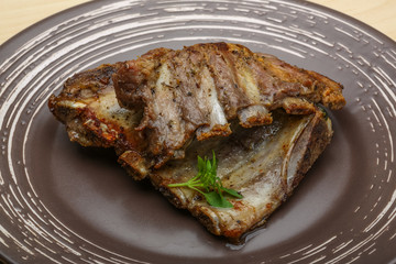 Roasted pork ribs
