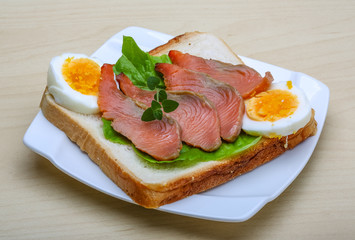 Sandwich with salmon