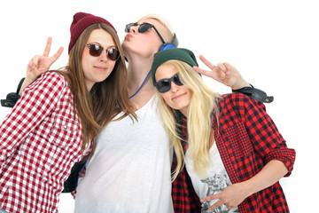 Gruppe junger Mädchen am feiern
