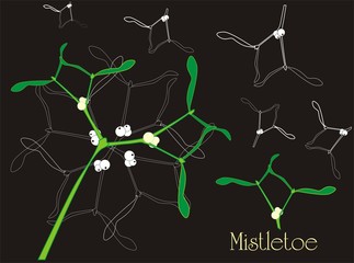 mistletoe christmass background