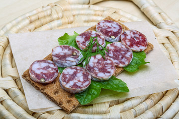 Salami sandwich