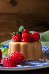 Italian dessert coffee panna cotta