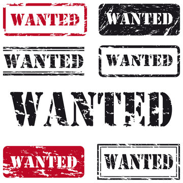 Stempelset Wanted in Grungeoptik