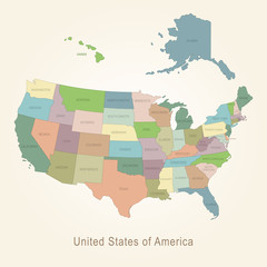 USA administrative map